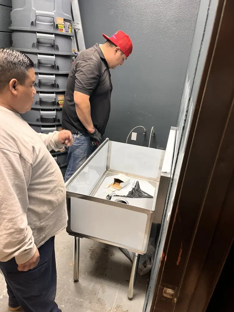 Commercial plumbing and sink installation in Frankford
